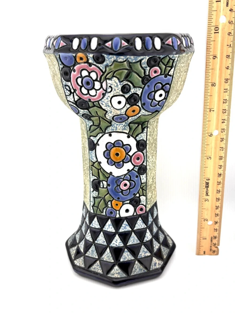 Vintage Art Deco Czechoslovakia Amphora Pottery Vase